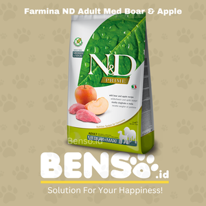 FARMINA ND GRAIN FREE BOAR & APPLE ADULT MEDIUM 12KG