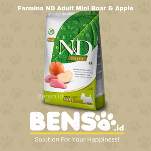 FARMINA ND GRAIN FREE BOAR & APPLE ADULT MINI 7KG