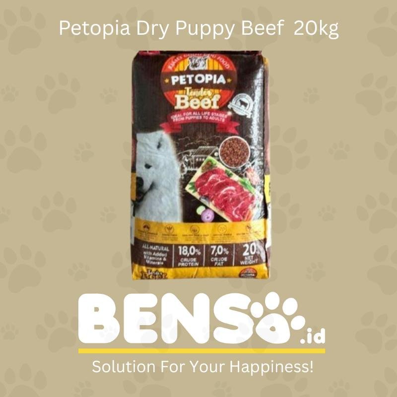 Dogfood - Petopia Dry Dog Food Beef 20 kg - Makanan Anjing Kering
