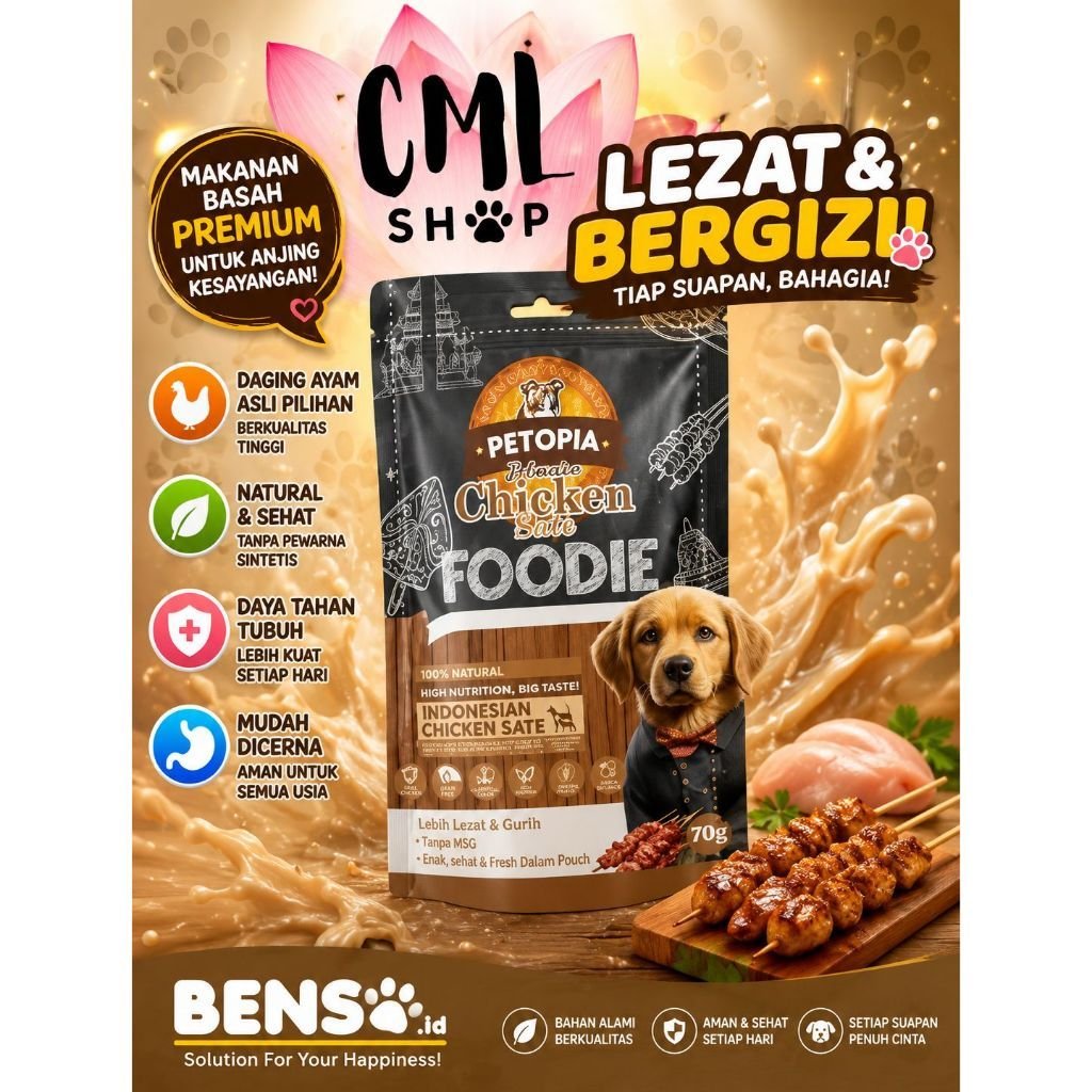 Petopia Foodie Snack - Indonesian Chicken Sate 70g