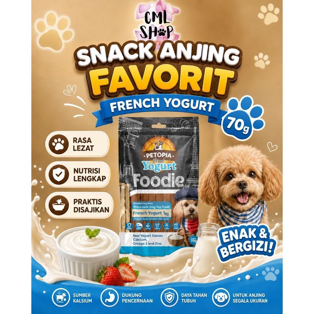 Petopia Foodie Snack - French Yogurt 70g
