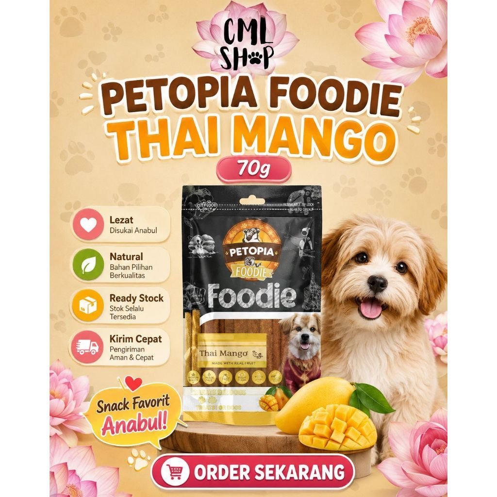 Petopia Foodie Snack - Thai Mango 70g