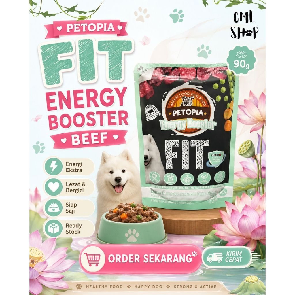 Petopia Pouch Fit Energy Booster Beef 90g