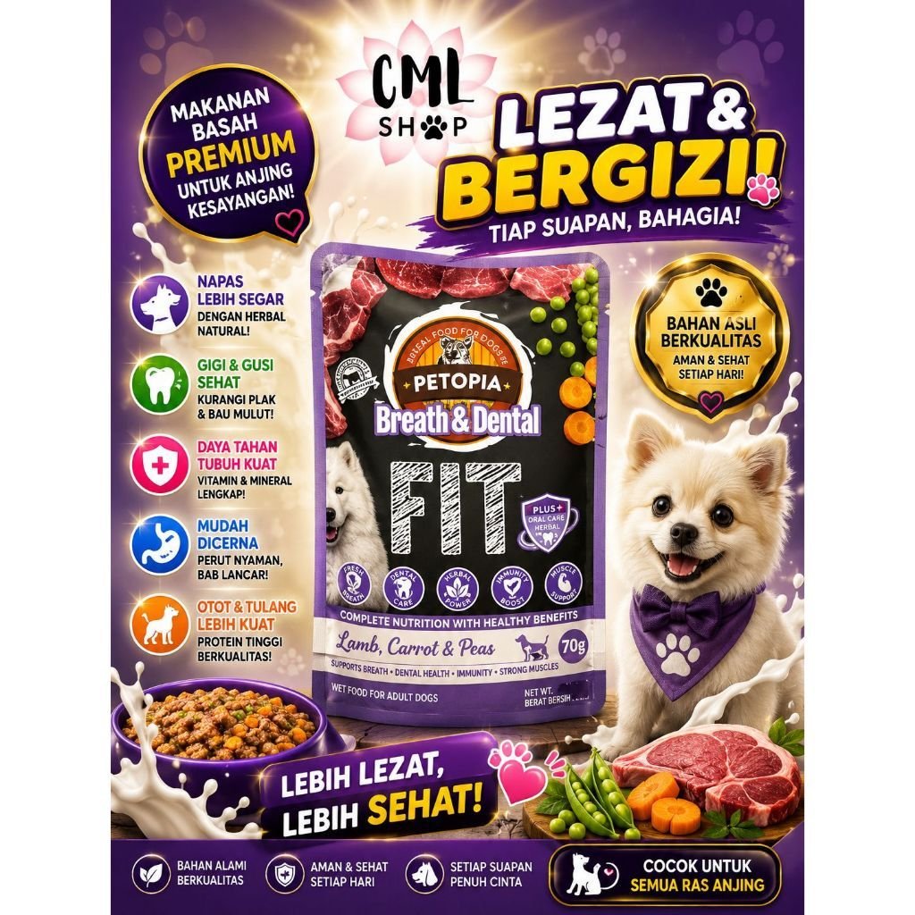 Petopia Pouch Fit Breath & Dental Lamb 90g