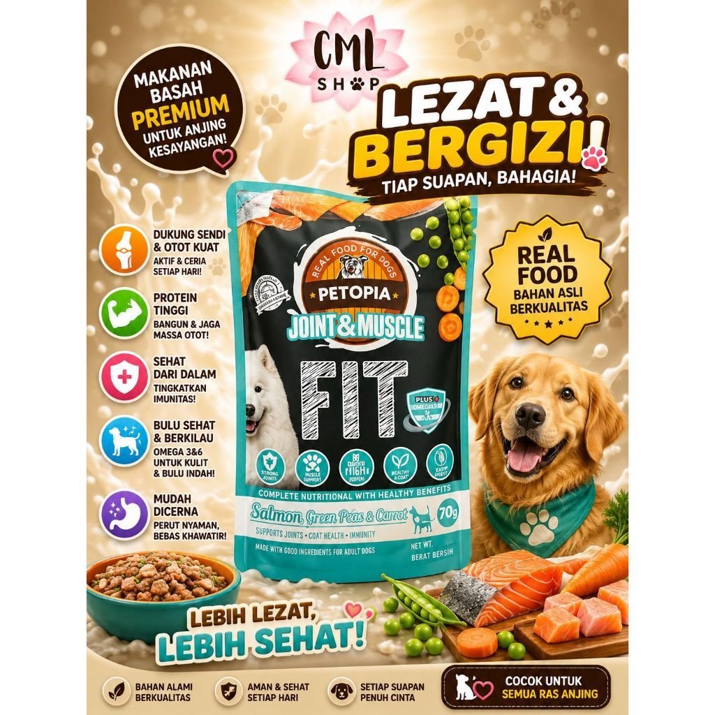 Petopia Pouch Fit Joint & Muscle Salmon 90g