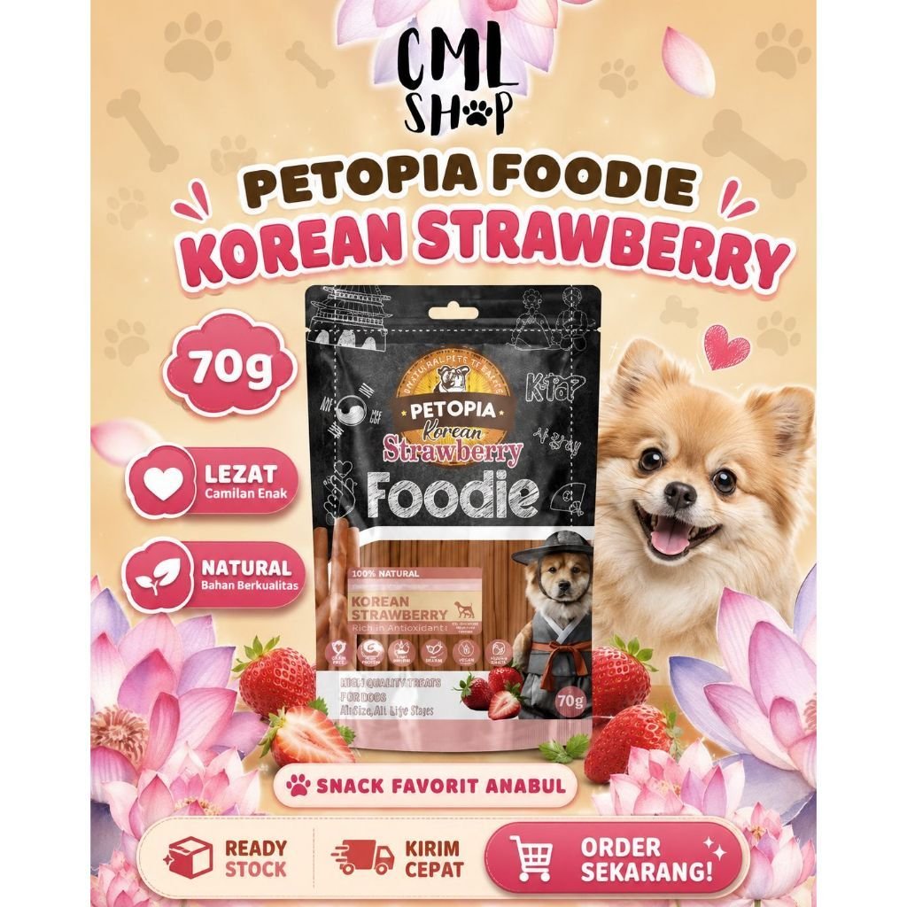 Petopia Foodie Snack - Koreans Strawberry 70g