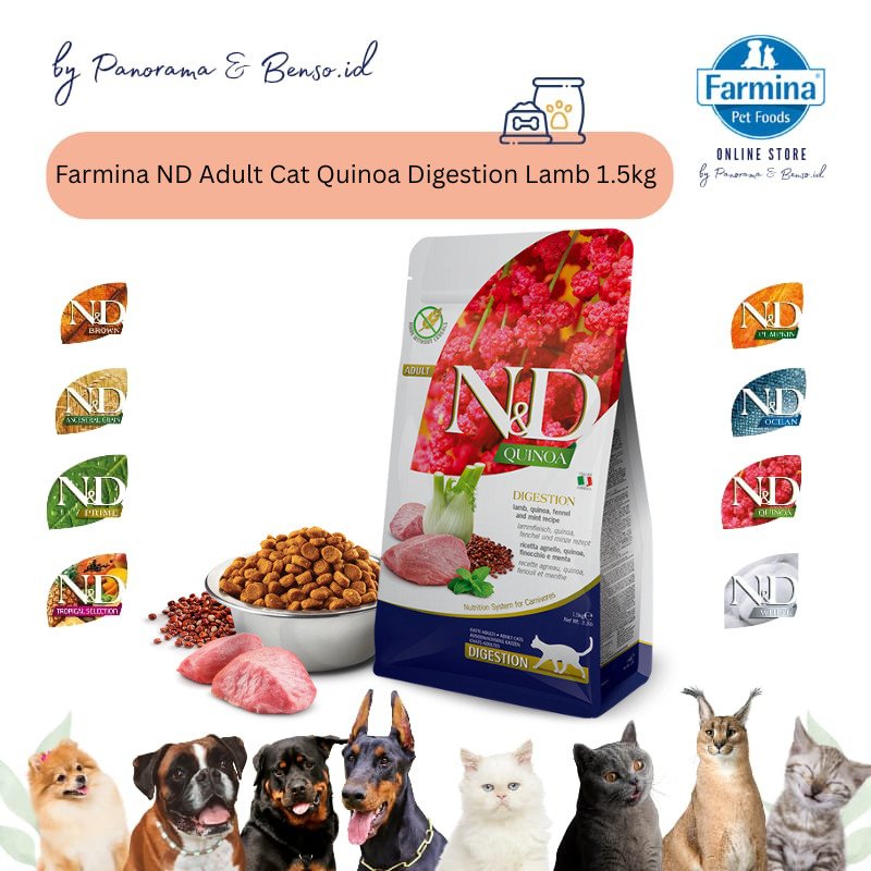 Farmina ND Adult Cat Quinoa Digestion Lamb 1.5kg