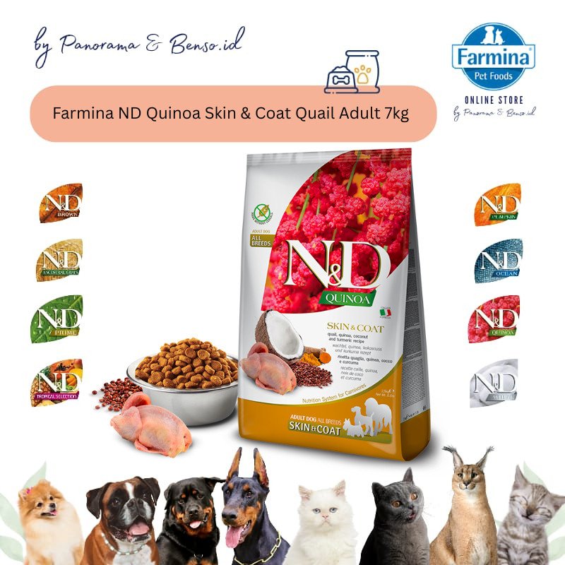 Farmina ND Dog Quinoa Skin & Coat Quail Adult 7kg