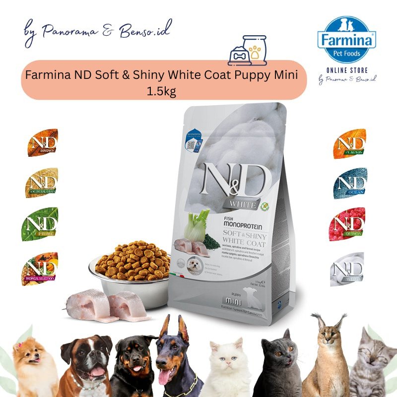 Farmina ND Soft & Shiny White Coat Puppy Mini 1.5kg