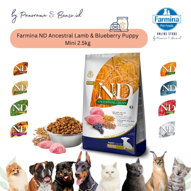 FARMINA ND ANCESTRAL LAMB & BLUEBERRY PUPPY MINI 2.5KG