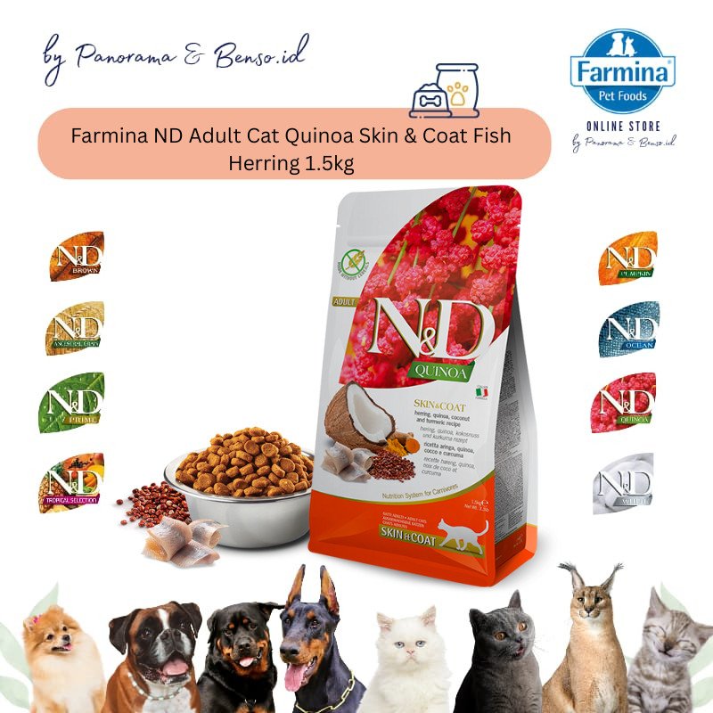 Farmina ND Adult Cat Quinoa Fish Herring Skin & Coat 1.5kg