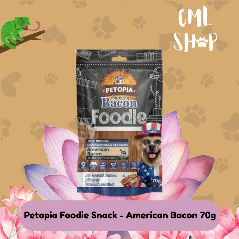 Petopia Foodie Snack - American Bacon 70g