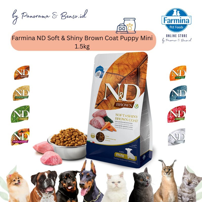 Farmina ND Soft & Shiny Brown Coat Puppy Mini 1.5kg
