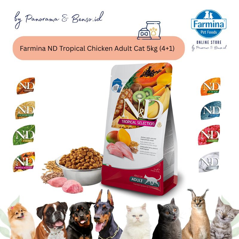 Farmina ND Tropical Chicken Adult Cat 5kg (4+1)