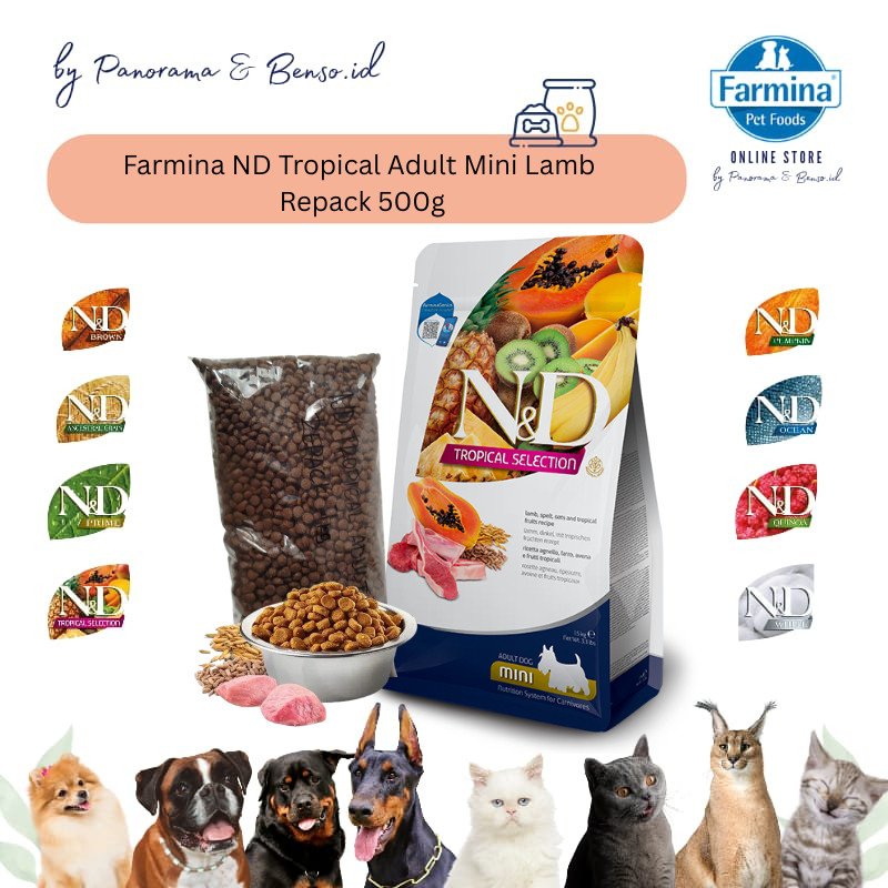 Farmina ND Tropical Adult Mini Lamb Repack 500gr