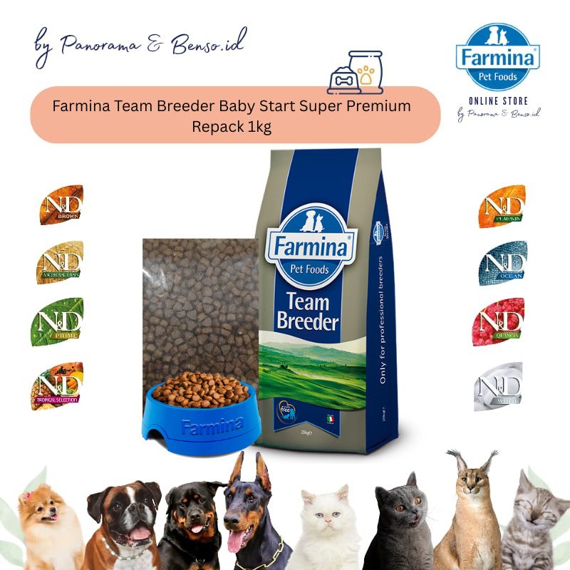 FARMINA TEAM BREEDER BABY START DOG FOOD SUPER PREMIUM REPACK 1KG