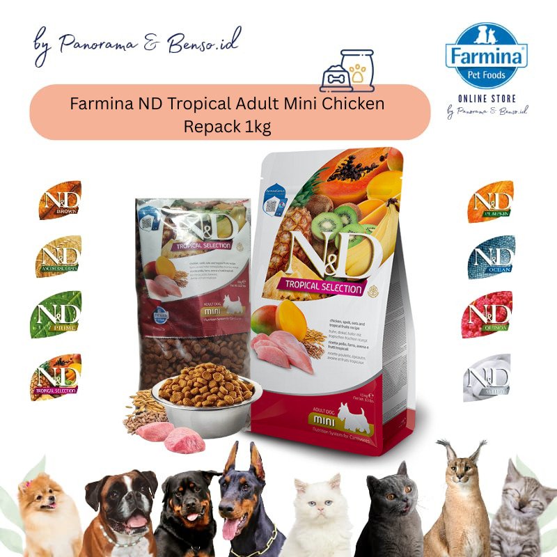 Farmina ND Tropical Adult Dog Mini Chicken Repack 1kg