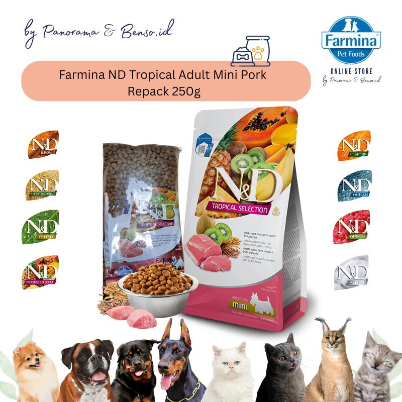 Farmina ND Tropical Adult Mini Pork Repack 250gr