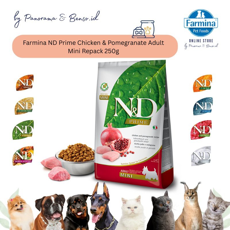 FARMINA ND PRIME CHICKEN & POMEGRANATE ADULT MINI REPACK 250gr