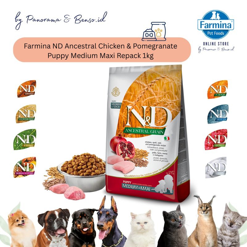 Farmina ND Ancestral Chicken & Pomegranate Puppy Maxi 1kg