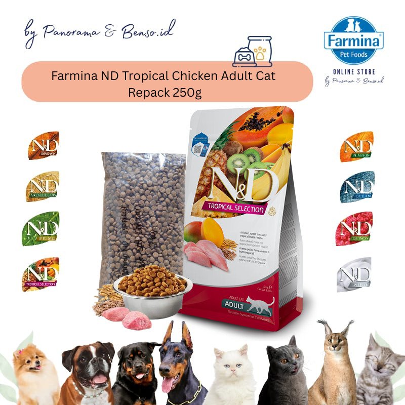Farmina ND Tropical Chicken Adult Cat Repack 250g