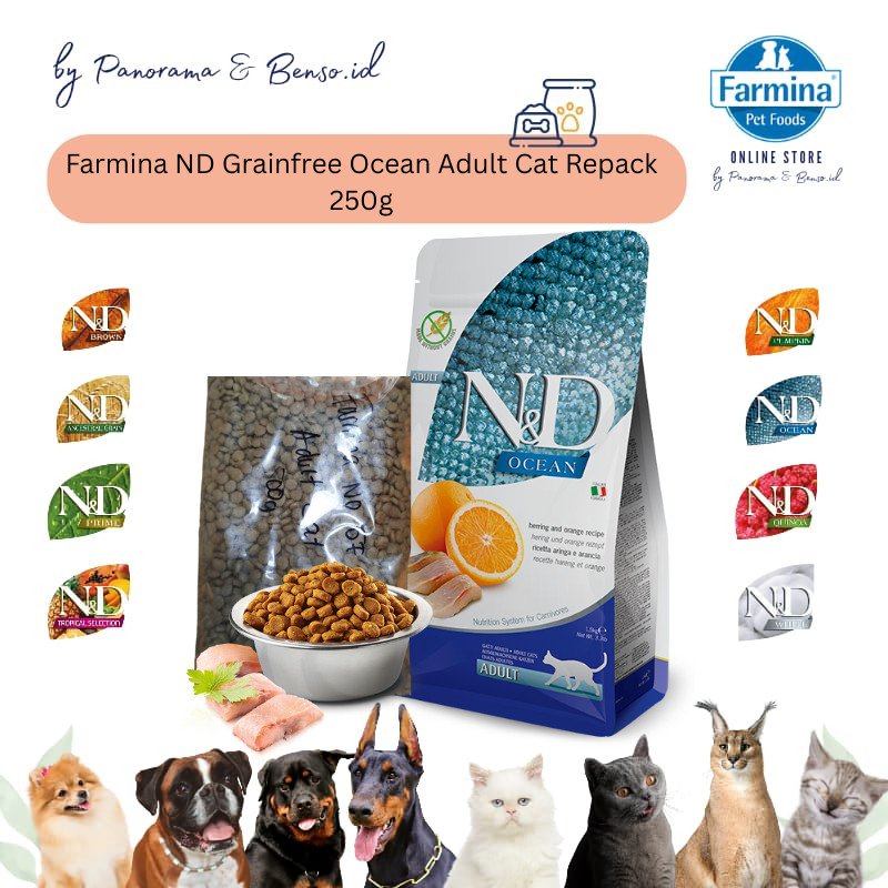 FARMINA ND GRAINFREE OCEAN ADULT CAT REPACK 250g