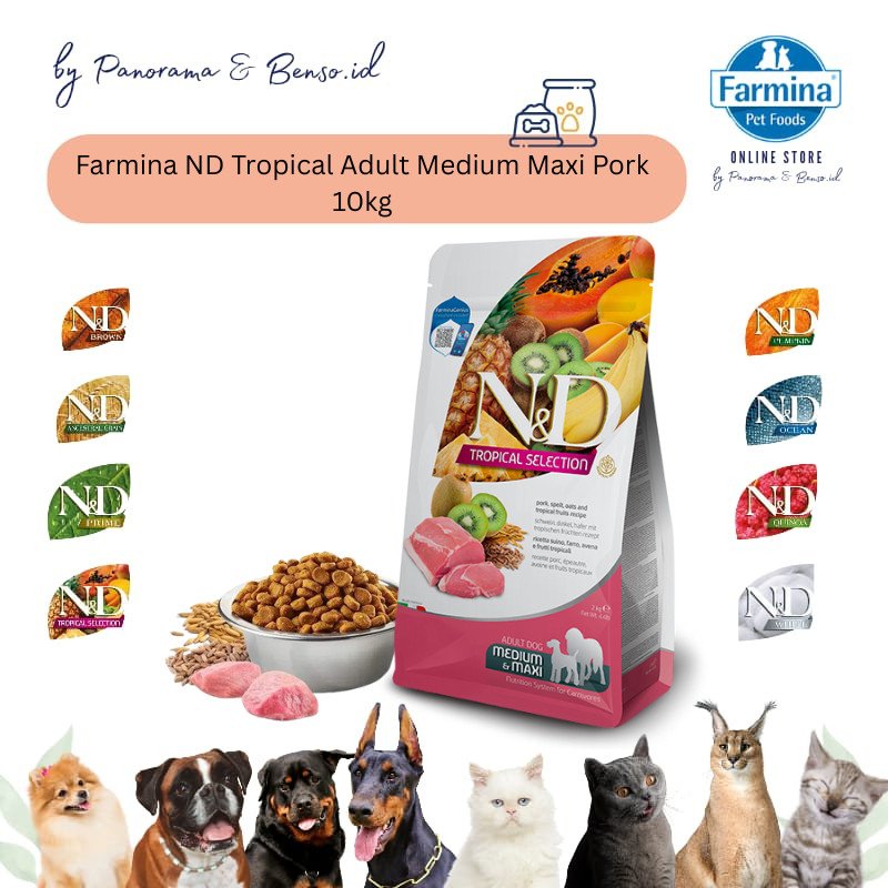 Farmina ND Tropical Adult Med Pork 10kg