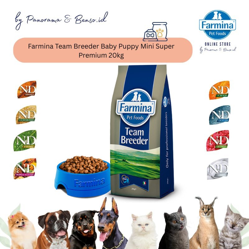 FARMINA TEAM BREEDER BABY PUPPY MINI DOG FOOD SUPER PREMIUM 20KG