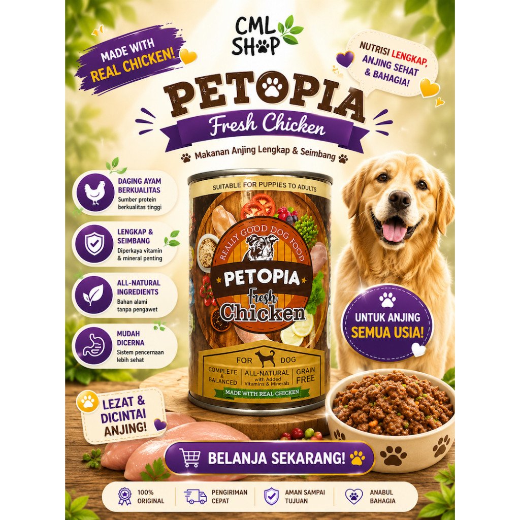 Petopia Kaleng Chicken 380g
