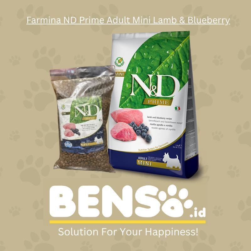 Dogfood - Farmina ND Prime Adult Mini Lamb & Blueberry Repack 250g