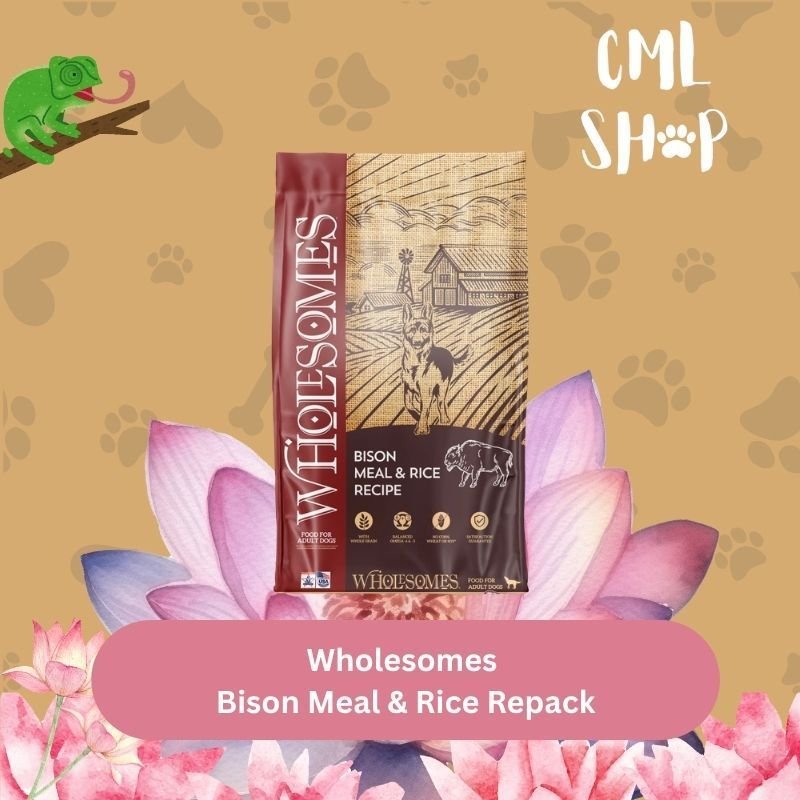 Dogfood - Wholesomes Bison Meal & Rice Repack 250g - Makanan Kering Anjing
