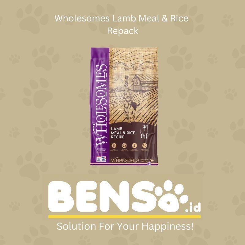 Dogfood - Wholesomes Lamb Meal & Rice Repack 500g - Dry Food untuk Anjing