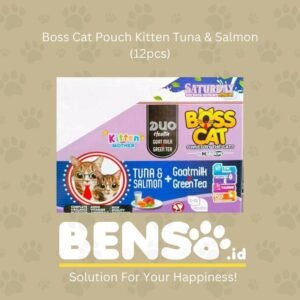 Boss Cat Pouch Mother Kitten Tuna & Salmon 85gr (1dus isi 12pcs)