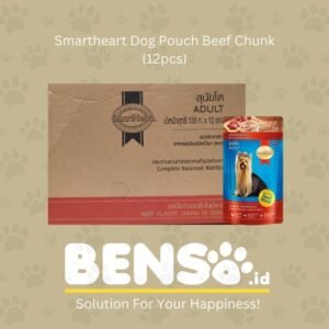 Dogfood - Smartheart Dog Pouch Beef Chunk 130gr (1 Dus 12pcs) - Snack untuk Anjing