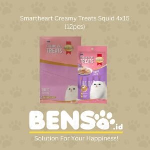 SmartHeart Cat Creamy Treats Squid Flavor Snack Kucing 4x15gr (1dus isi 12pcs)